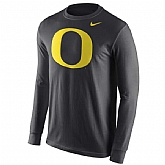 Oregon Ducks Nike Cotton Logo Long Sleeve WEM T-Shirt - Anthracite,baseball caps,new era cap wholesale,wholesale hats